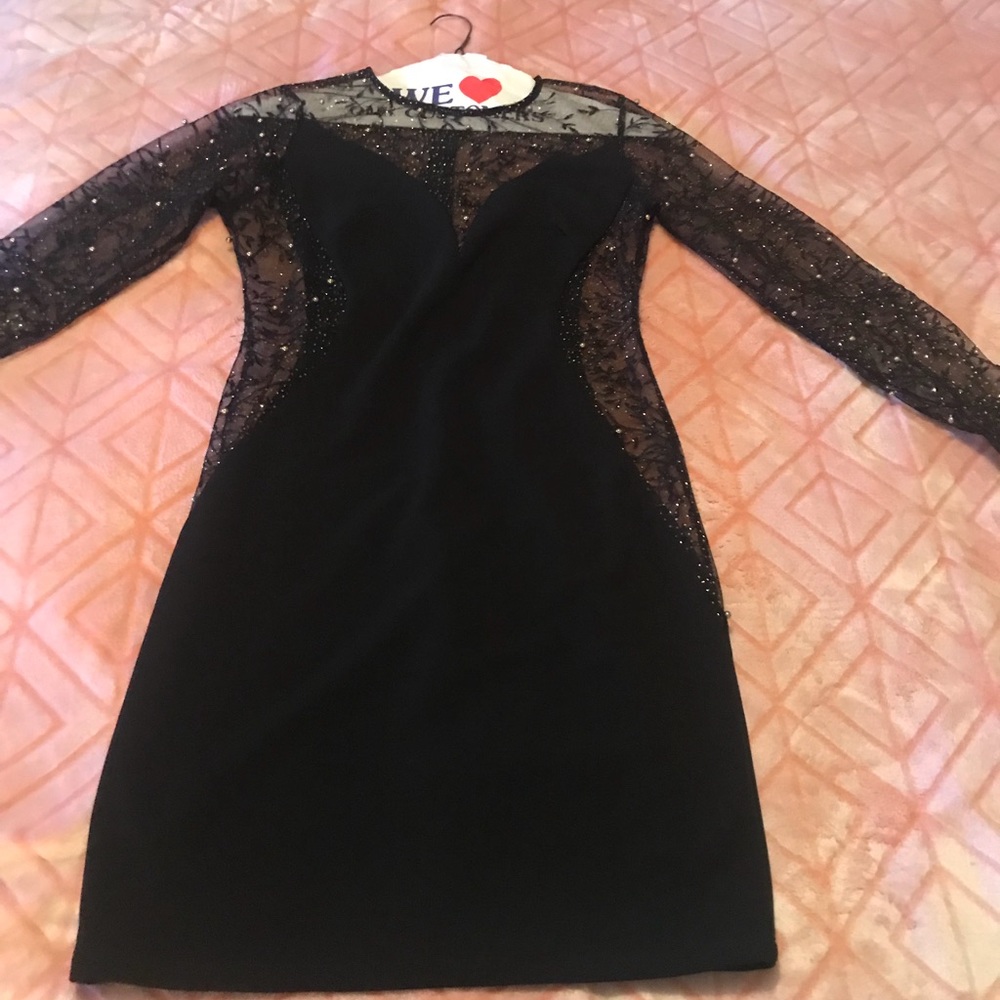 Black and gold dress